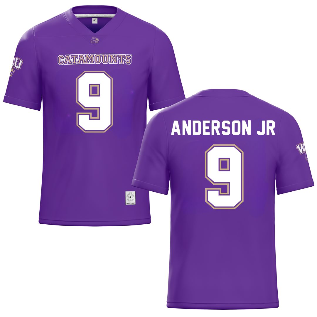 Western Carolina University Purple Football Jersey - #9 Darian Anderson Jr