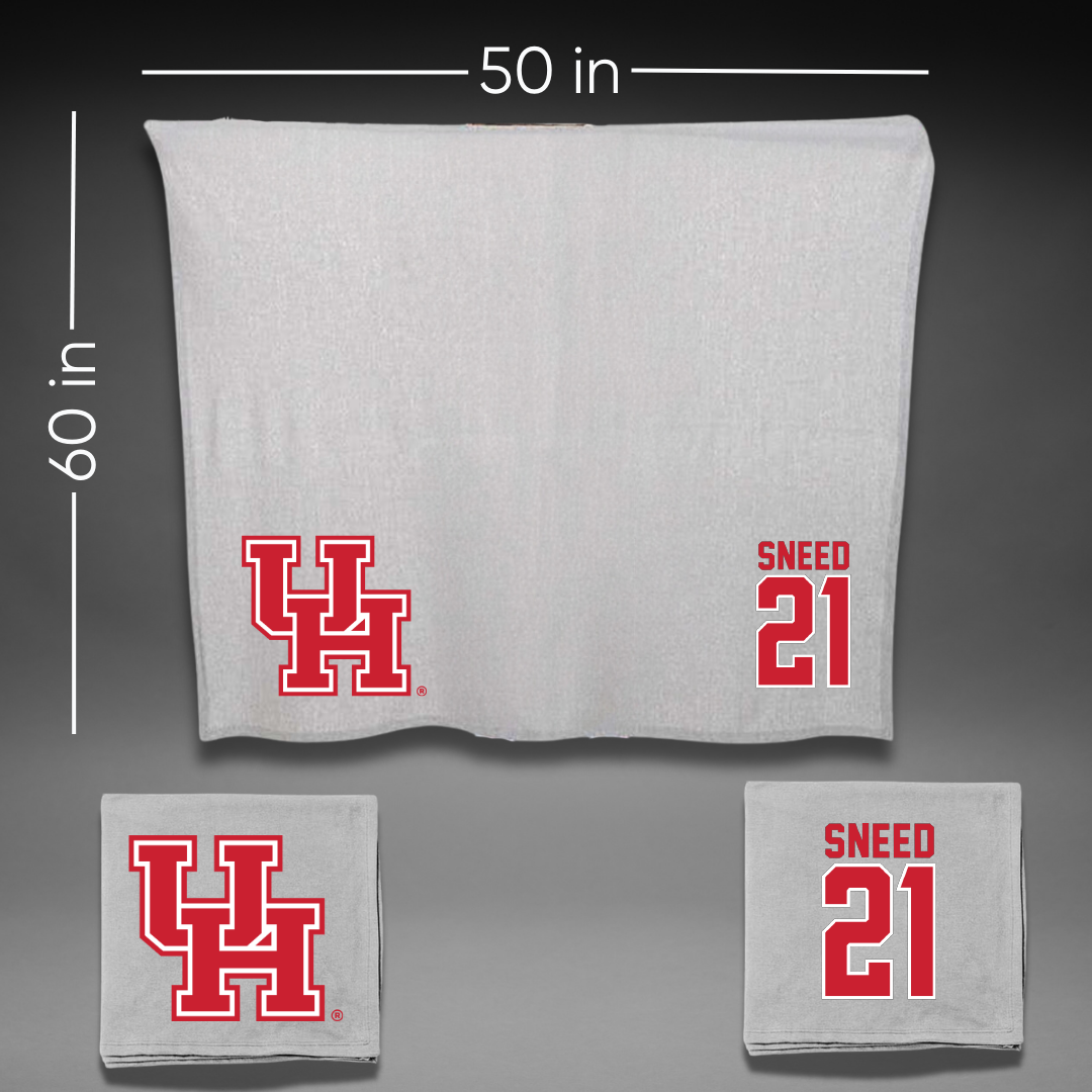 University of Houston Football Gray Blanket - #21 Stacy Sneed