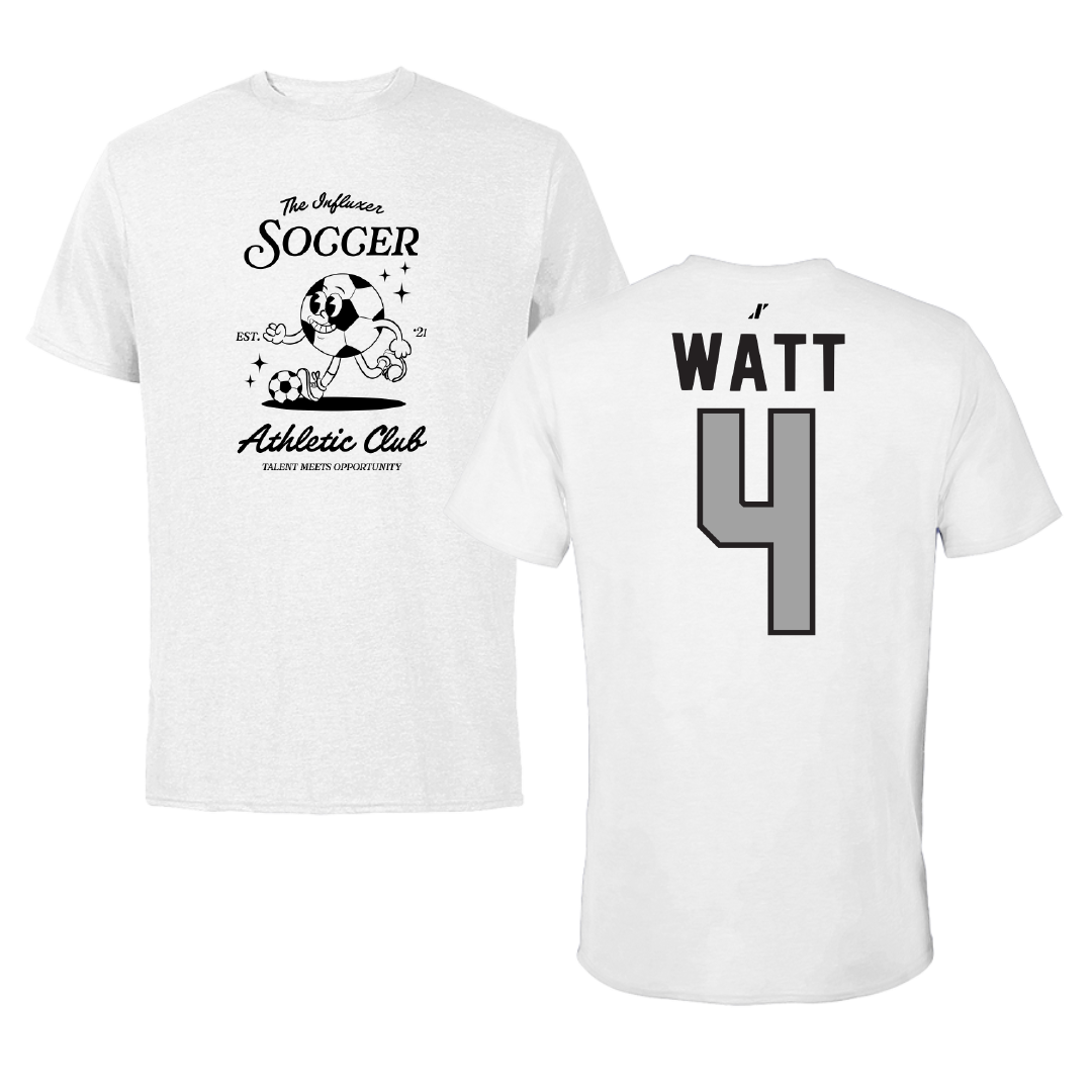 Soccer White Influxer Athletic Club Tee - #4 Lucas Watt