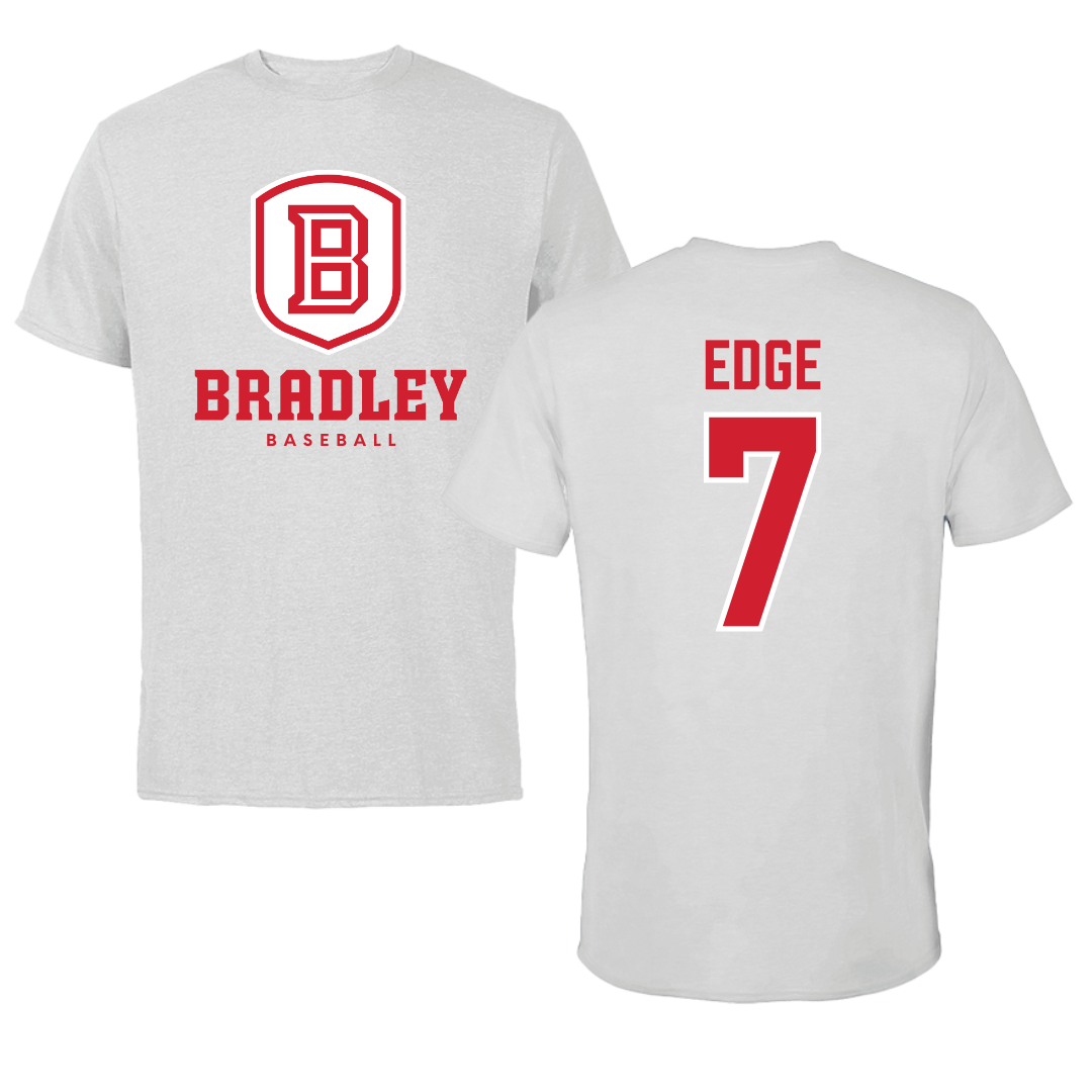 Bradley University Baseball Gray Performance Tee - #7 Anthony Edge