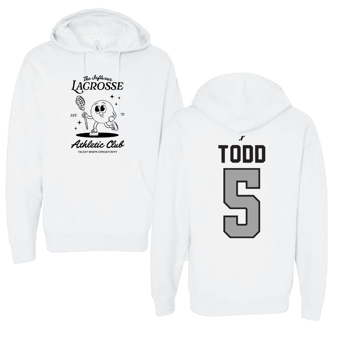 Lacrosse White Influxer Athletic Club Hoodie - #5 Koa Todd