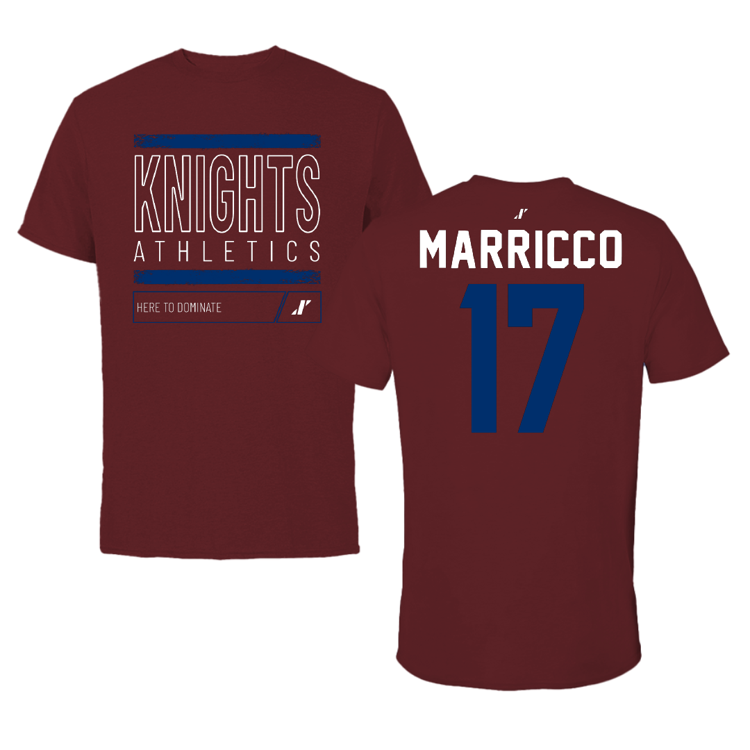 Fairleigh Dickinson University-Metropolitan Campus Soccer Maroon Dominate Tee - #17 Madeline Marricco