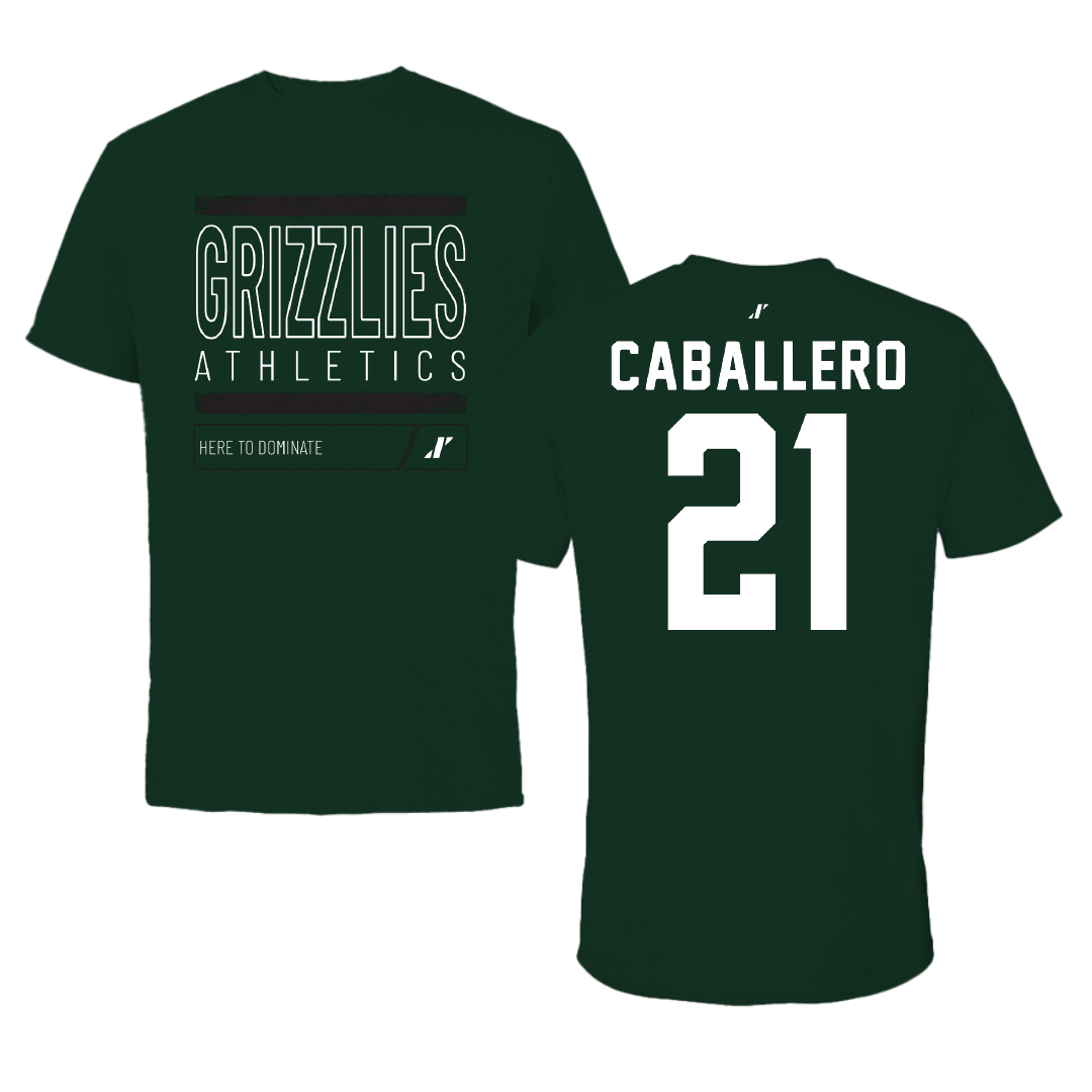 Adams State University Soccer Forest Green Dominate Performance Tee - #21 Karlee Caballero