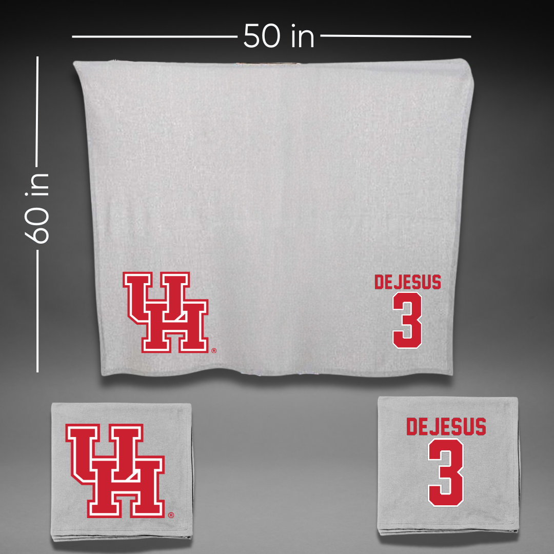 University of Houston Baseball Gray Blanket - #3 Coby DeJesus