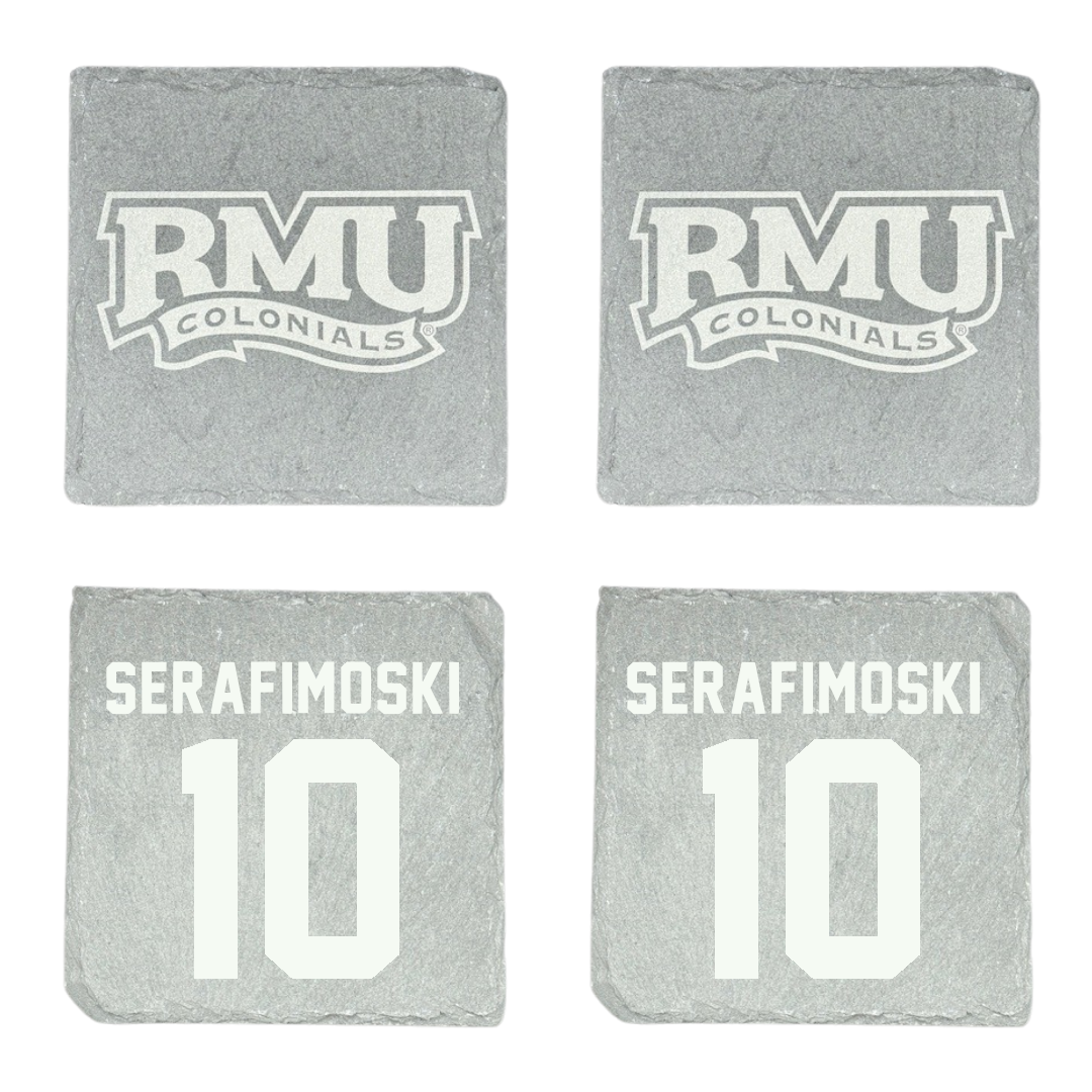 Robert Morris University Basketball Stone Coaster (4 Pack)  - #10 Vasilije Serafimoski