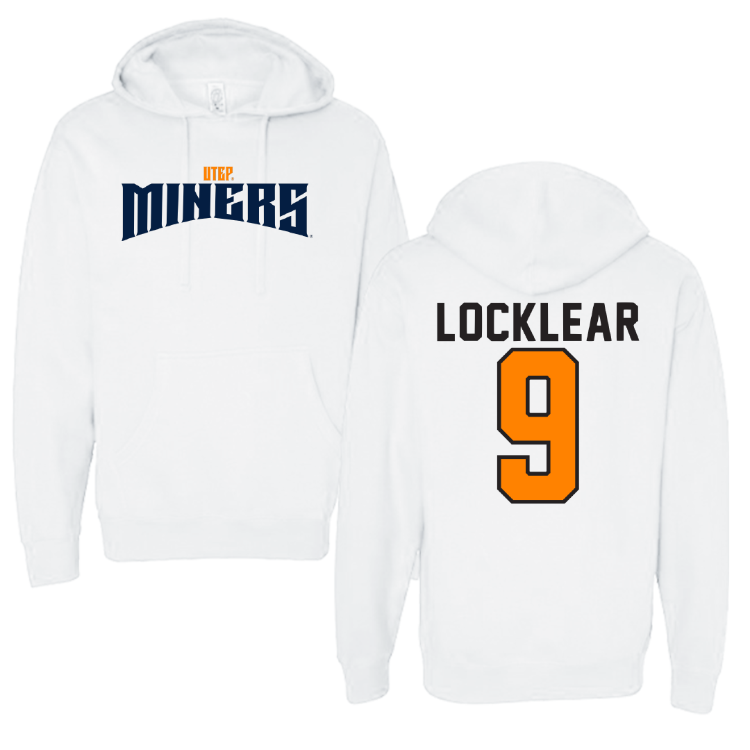 University of Texas at El Paso Football White Classic Hoodie - #9 Skyler Locklear