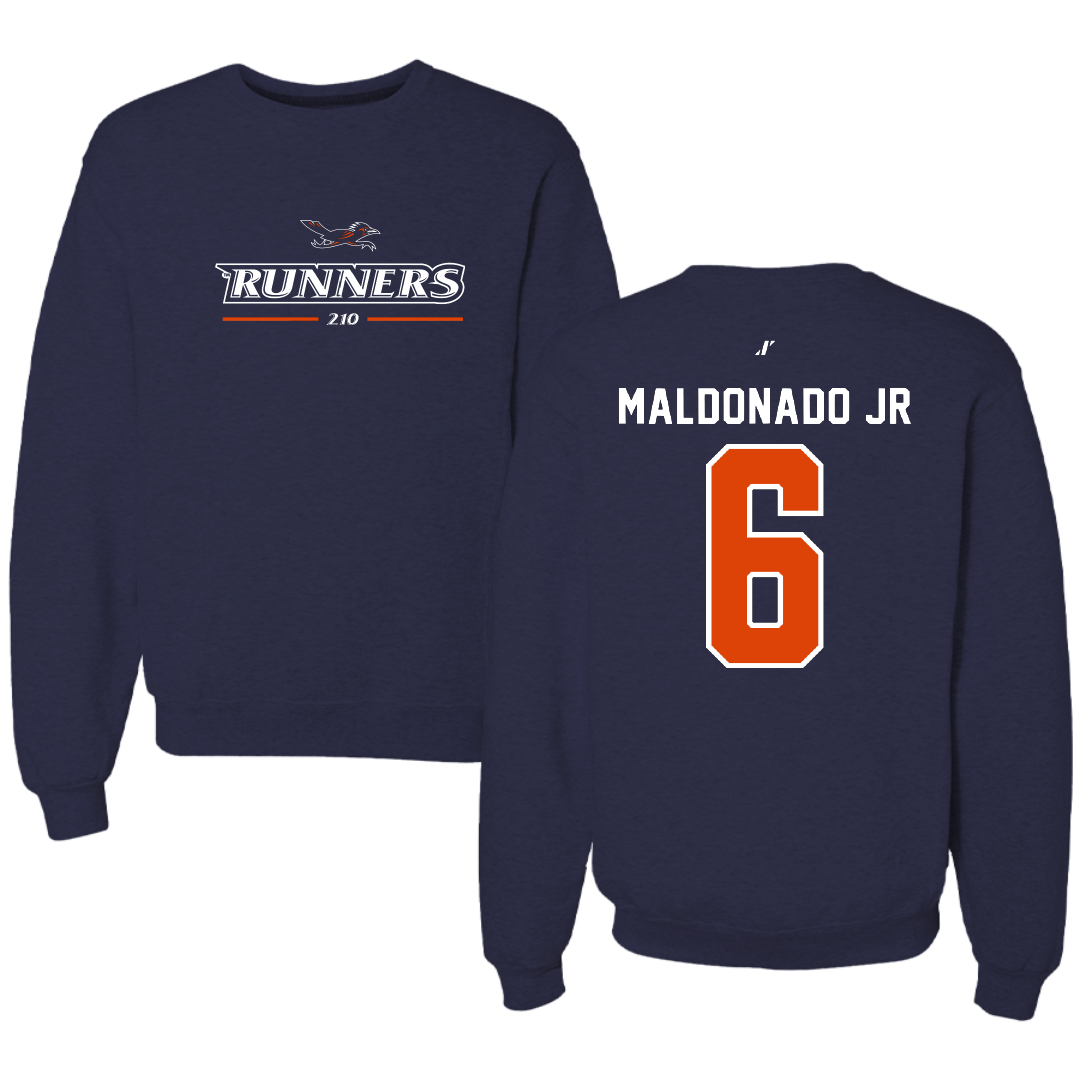University of Texas at San Antonio Baseball Navy General Crewneck - #6 John Maldonado Jr