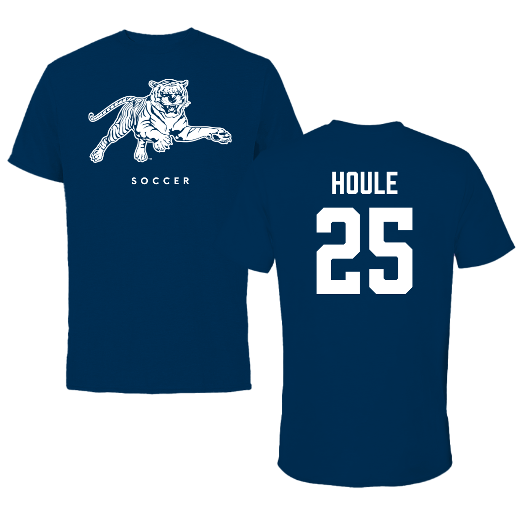 Jackson State University Soccer Navy Tee - #25 Olla Houle