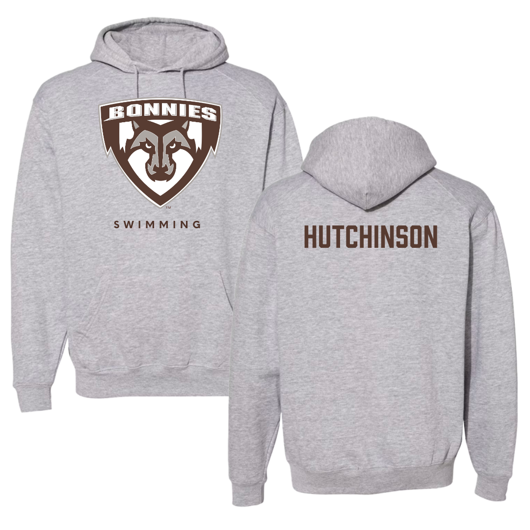St. Bonaventure University Swimming & Diving Gray Hoodie - Davis Hutchinson