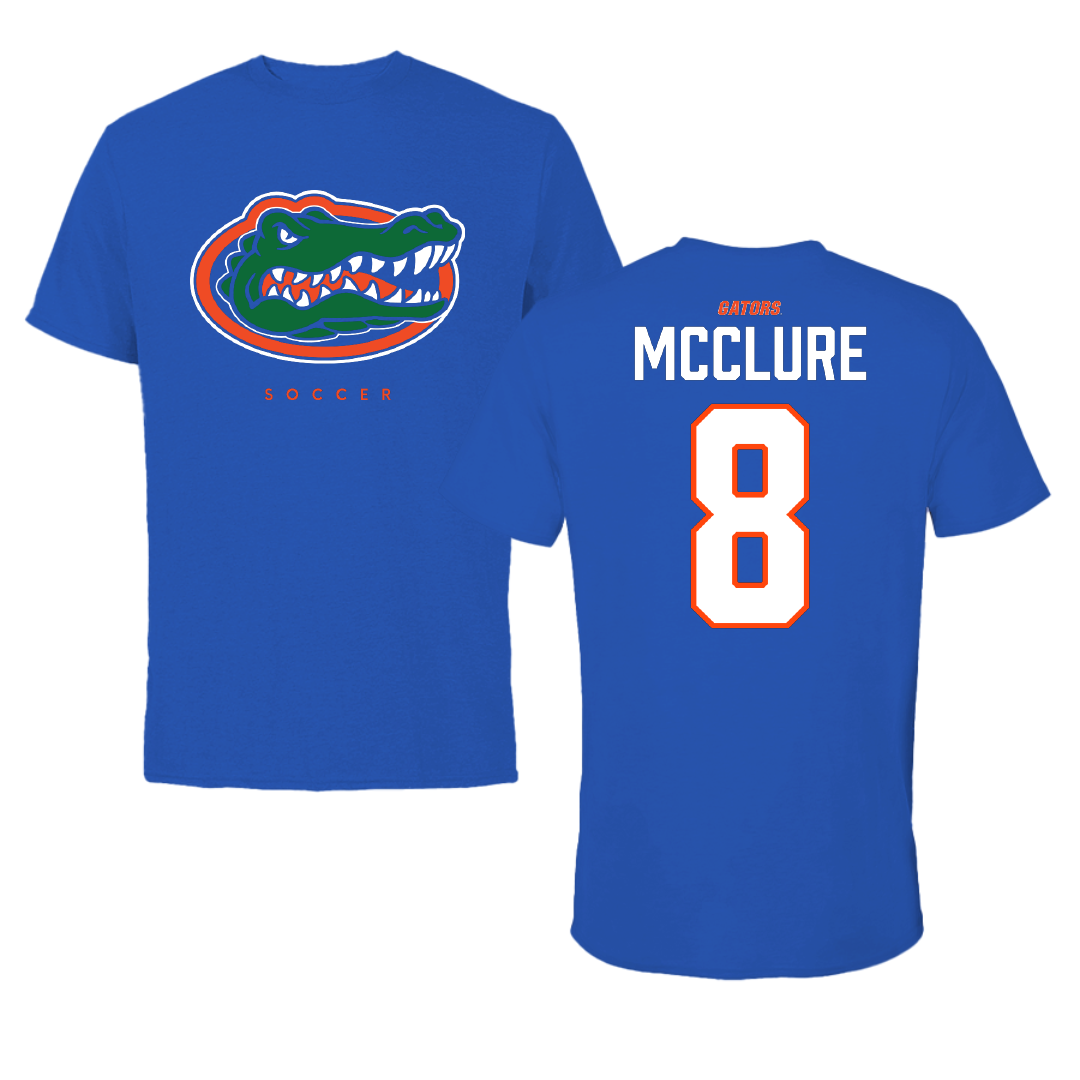 University of Florida Soccer Blue Tee - #8 Charlotte McClure