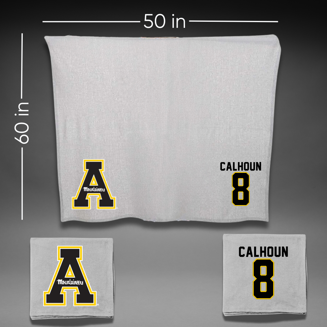Appalachian State University Football Gray Blanket - #8 Jaylon Calhoun