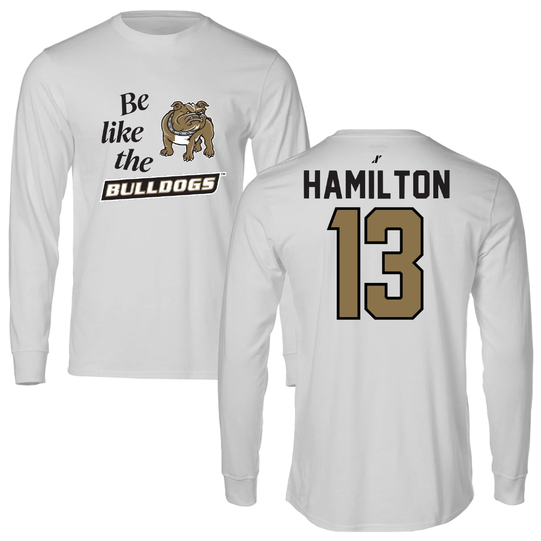 Bryant University Football Light Gray Be Like Us Long Sleeve - #13 Kaden Hamilton