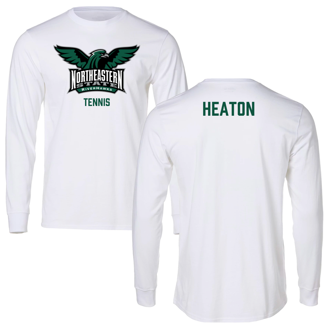 Northeastern State University Tennis White Performance Long Sleeve - Tegan Heaton