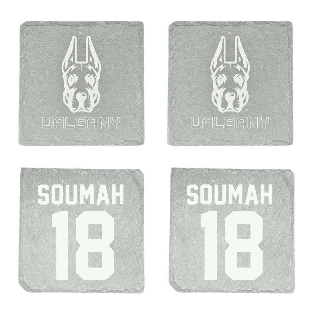 University at Albany Soccer Stone Coaster (4 Pack)  - #18 Mohamed Soumah