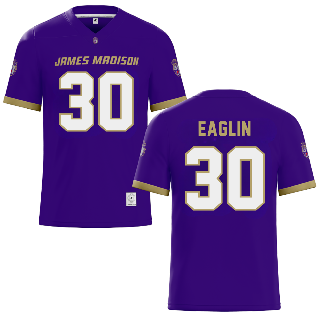 James Madison University Purple Football Jersey - #30 Justin Eaglin