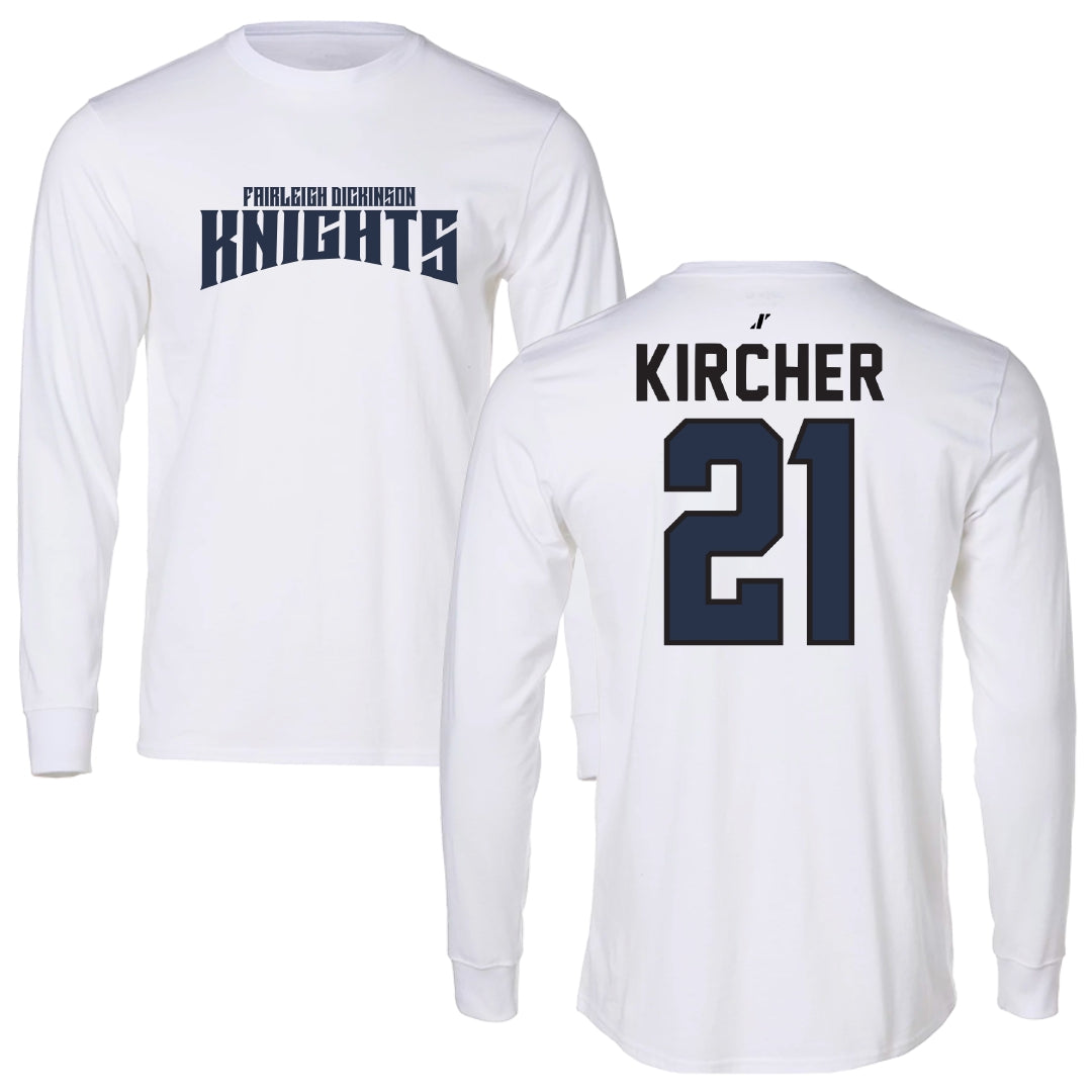 Fairleigh Dickinson University-Metropolitan Campus Volleyball White Classic Long Sleeve - #21 Gillian Kircher