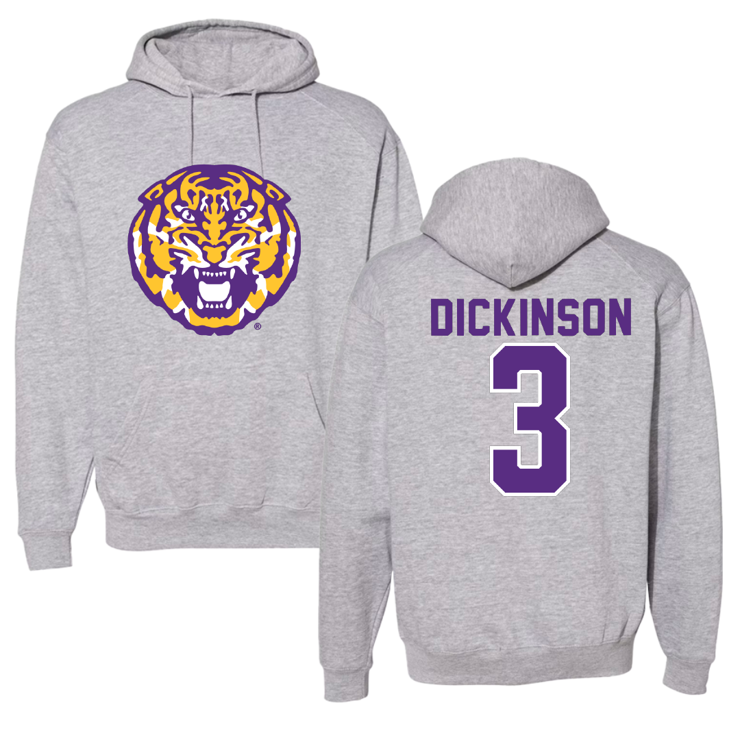 Louisiana State University Baseball Gray Hoodie - #3 Daniel Dickinson
