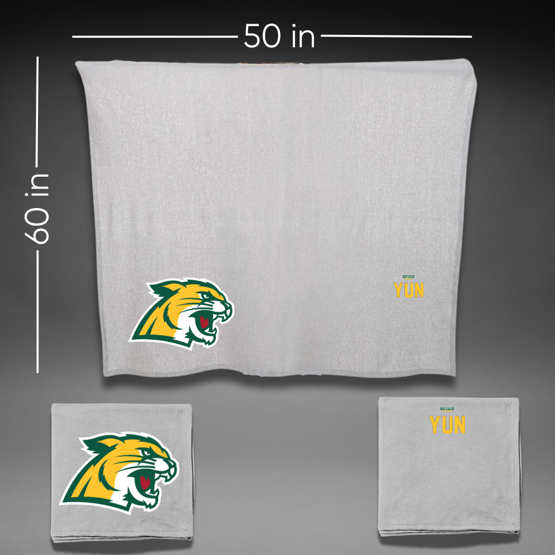 Northern Michigan University Golf Gray Blanket - Eric Yun