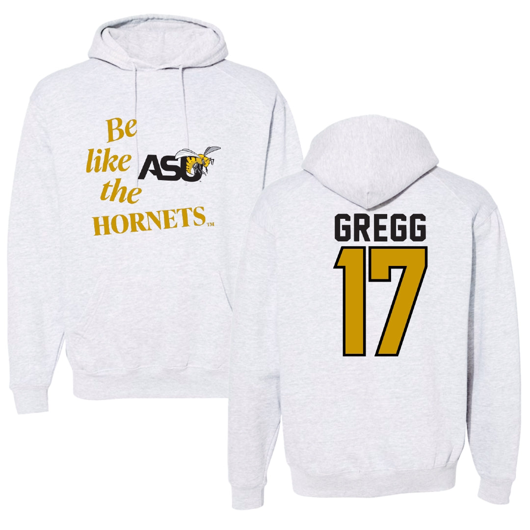 Alabama State University Football Light Gray Be Like Us Hoodie - #17 Asa Gregg