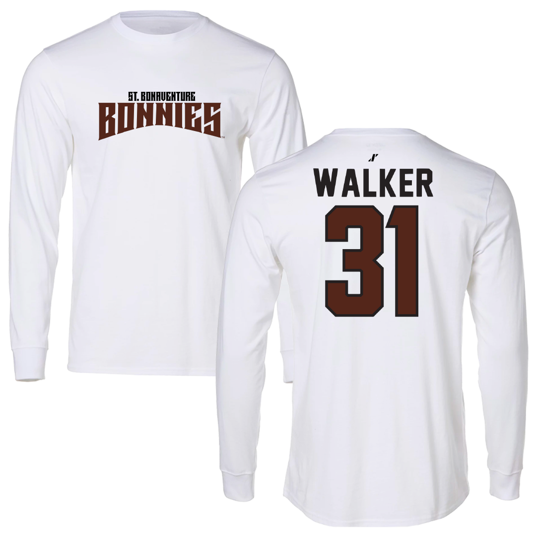 St. Bonaventure University Baseball White Classic Long Sleeve - #31 Kade Walker