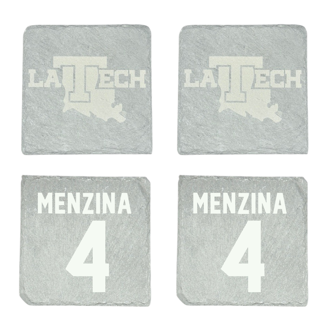 Louisiana Tech University Softball Stone Coaster (4 Pack)  - #4 Lauren Menzina