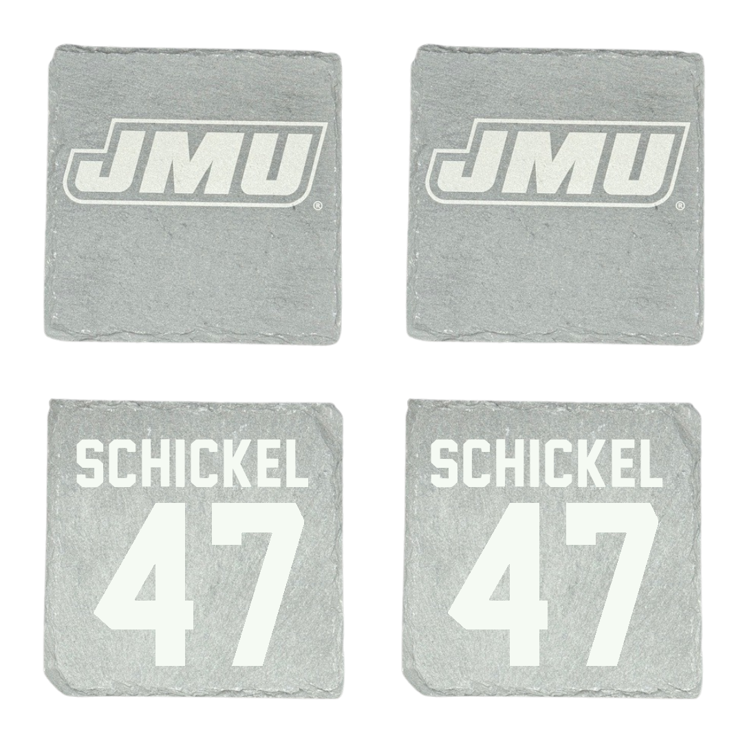 James Madison University Football Stone Coaster (4 Pack)  - #47 Kaden Schickel