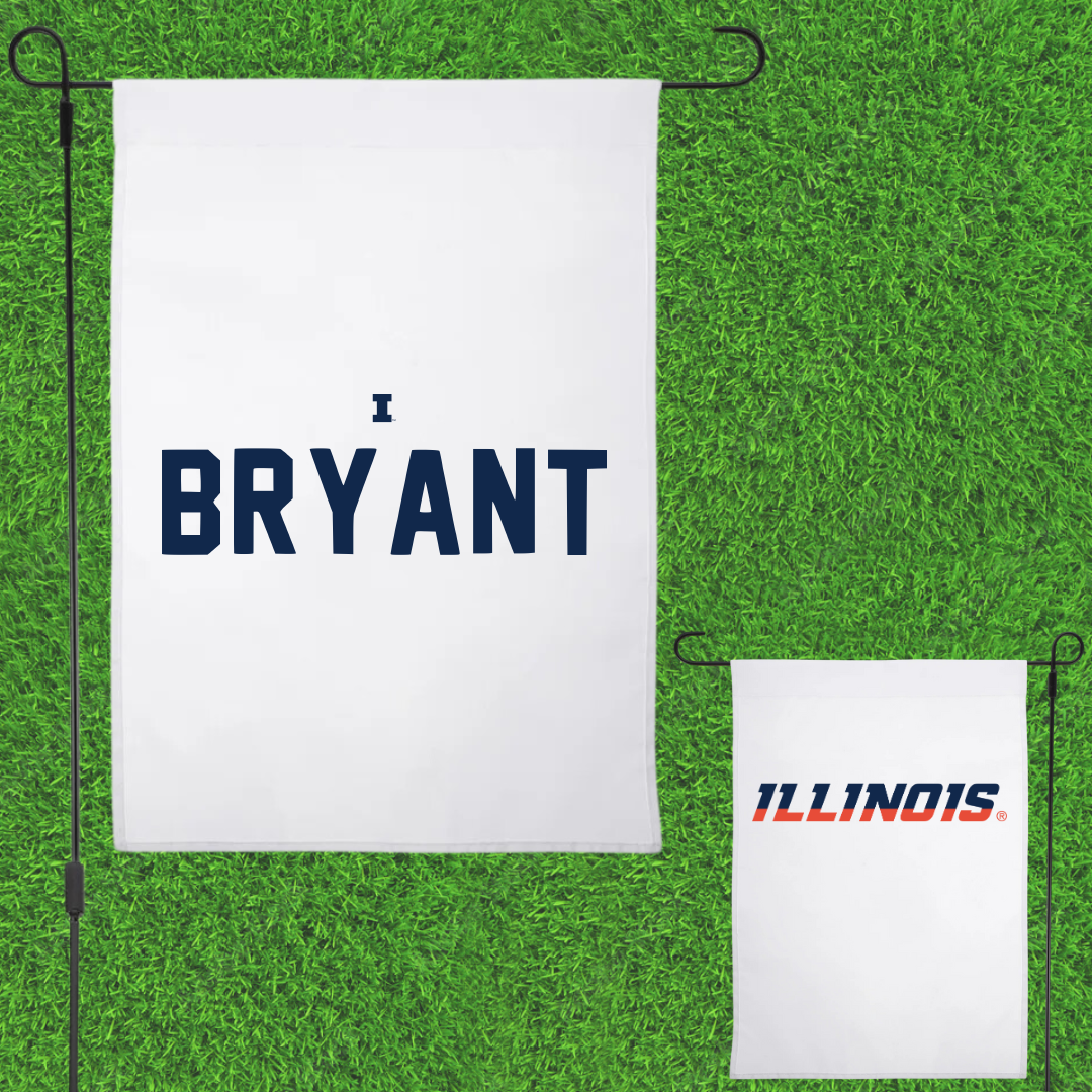 University of Illinois TF and XC White Garden Flag - Azariyah Bryant
