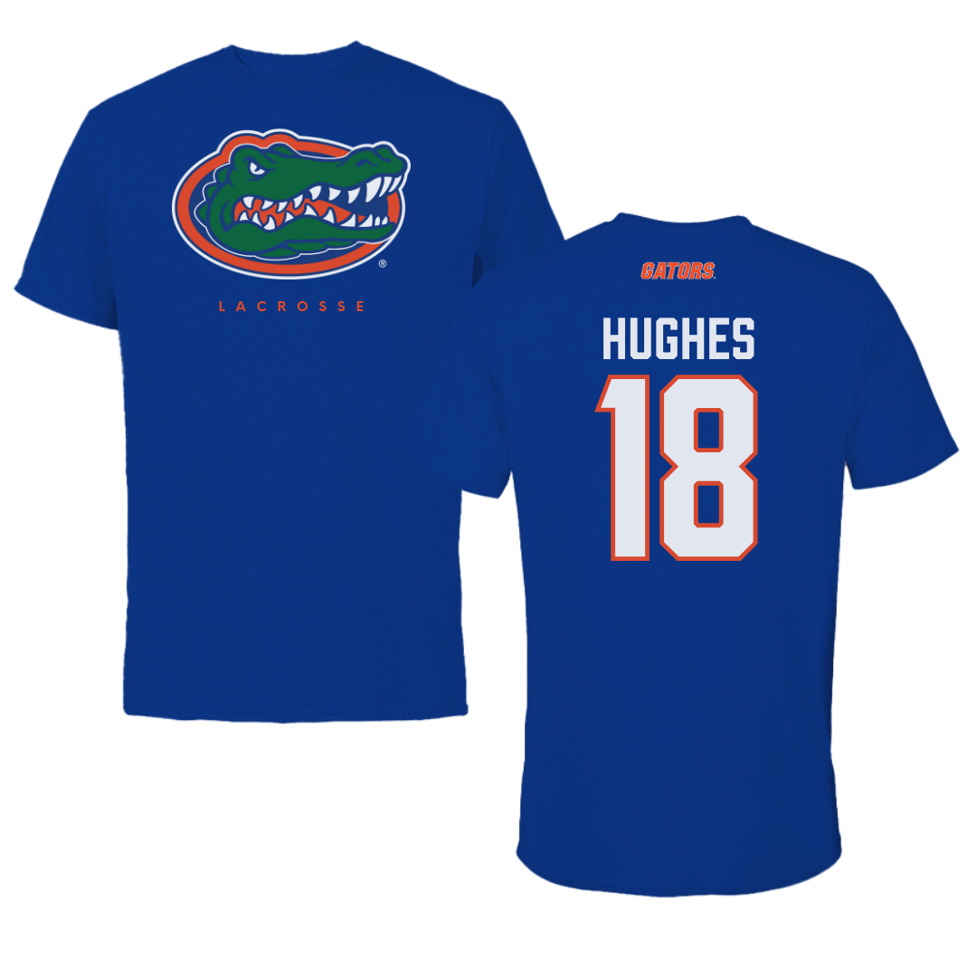 University of Florida Lacrosse Blue Tee - #18 Samantha Hughes