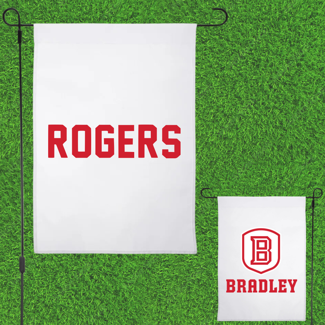 Bradley University Tennis White Garden Flag - Madi Rogers