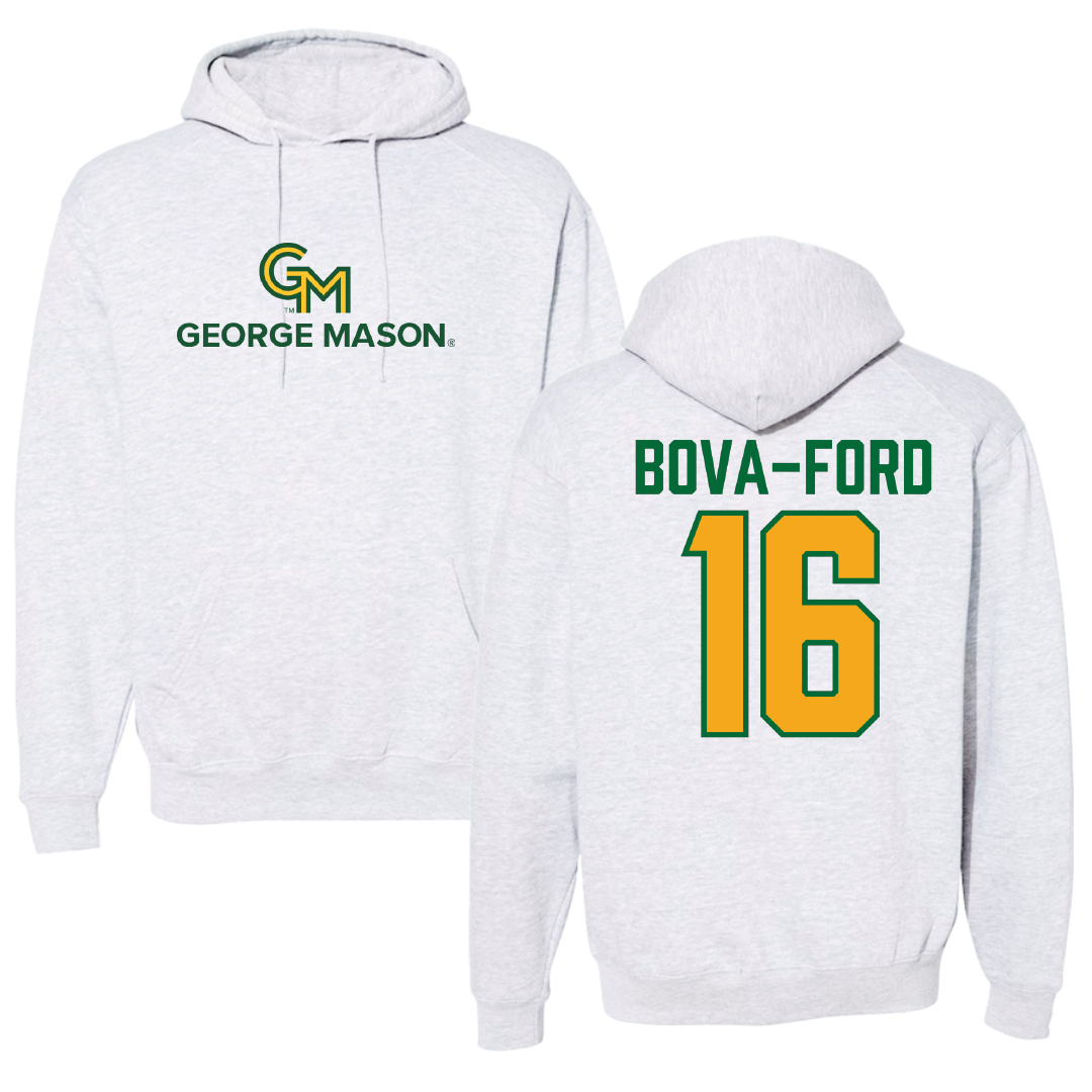 George Mason University Volleyball Gray Hoodie - #16 Damiana Bova-Ford