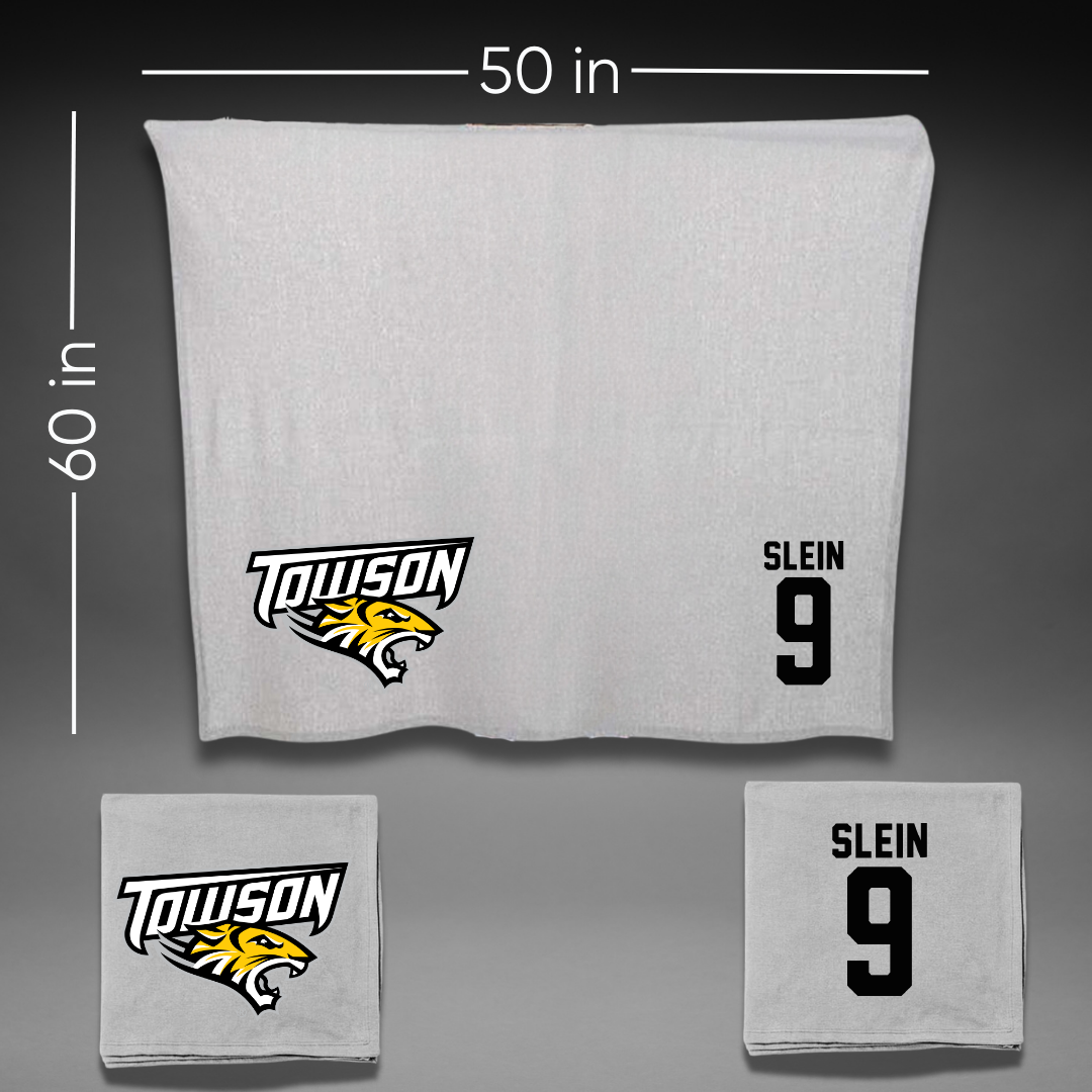 Towson University Lacrosse Gray Blanket - #9 Connor Slein