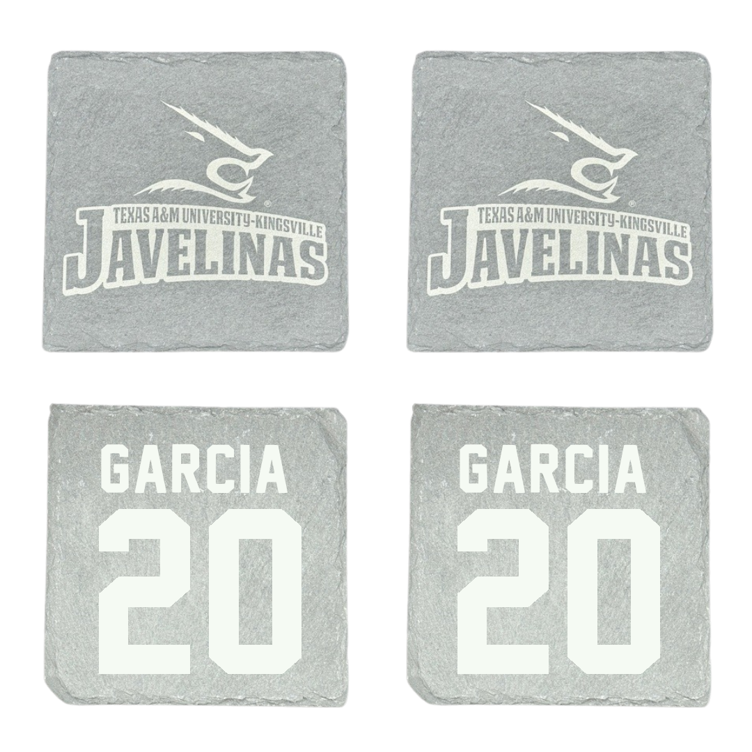 Texas A&M University-Kingsville Basketball Stone Coaster (4 Pack)  - #20 Nathan Garcia