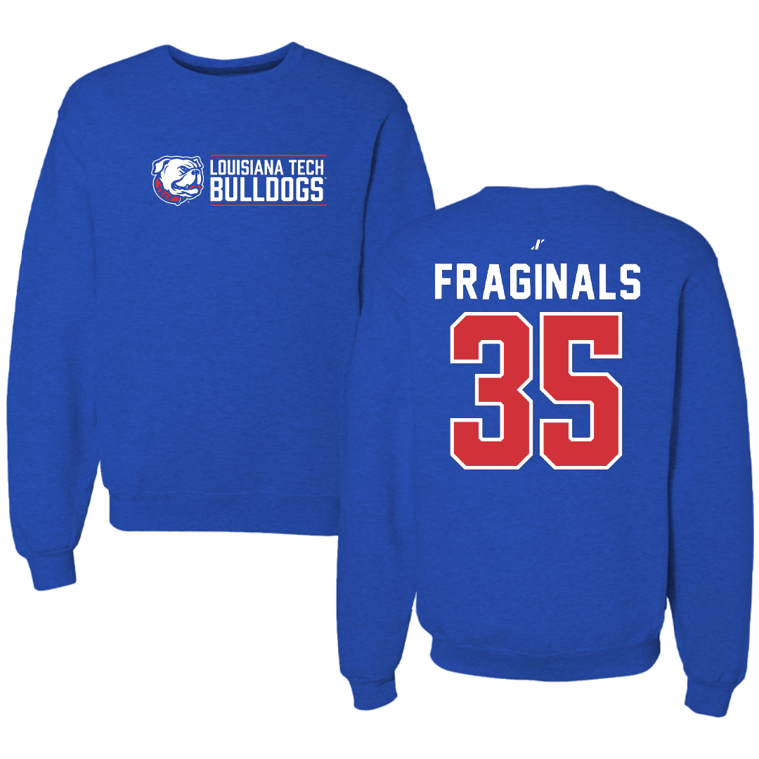 Louisiana Tech University Baseball Blue General Crewneck - #35 Nick Fraginals