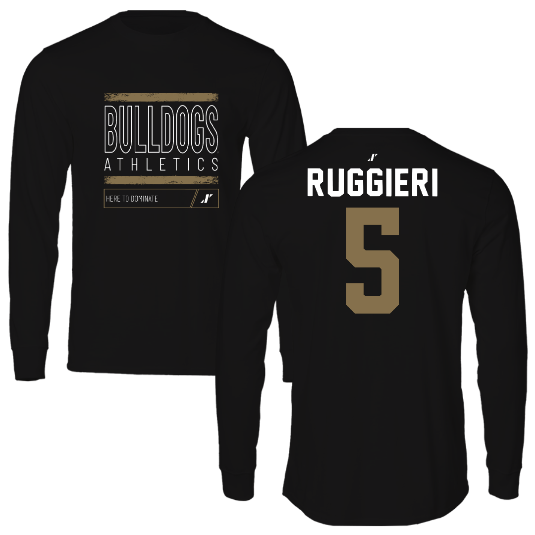 Bryant University Football Black Dominate Long Sleeve - #5 Landon Ruggieri