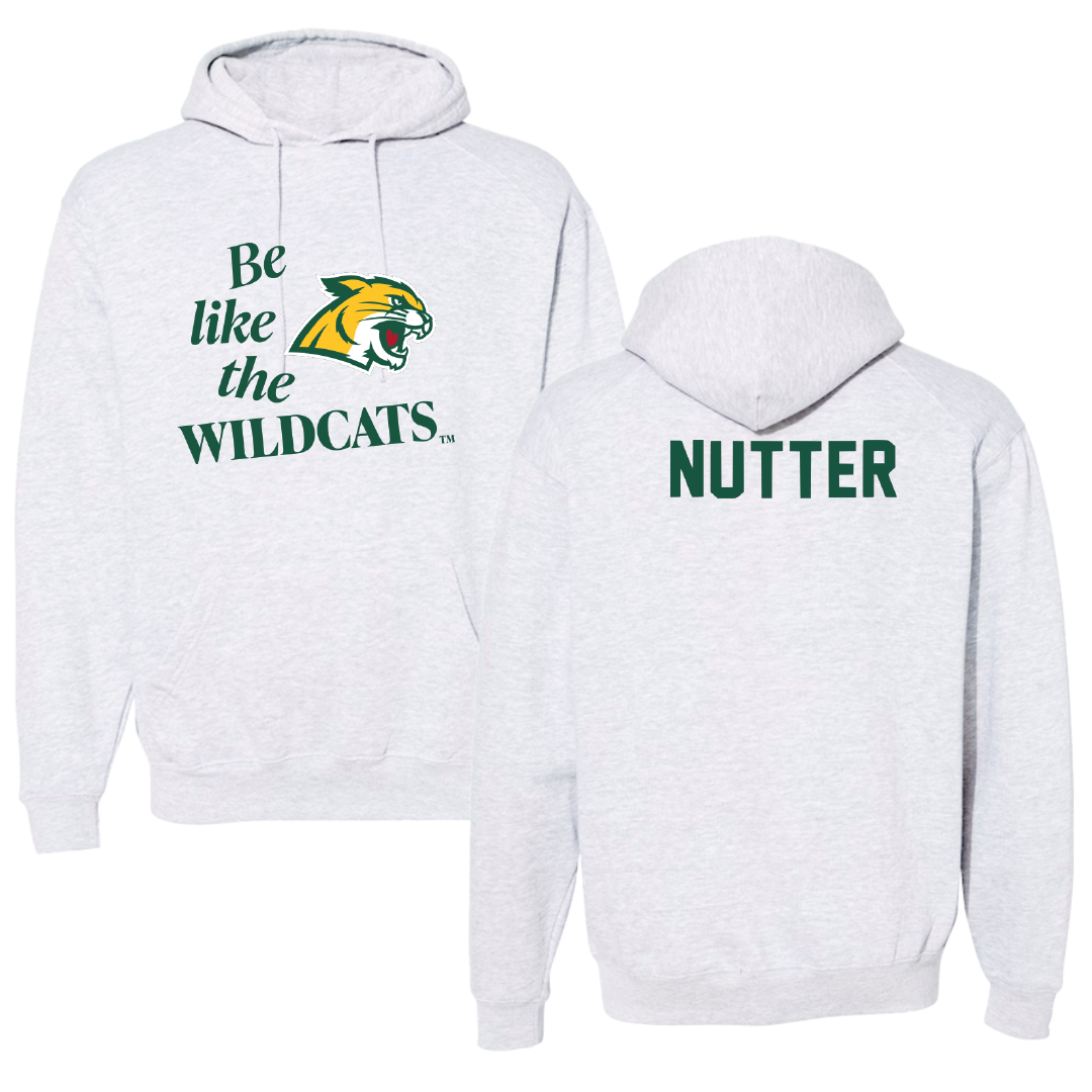 Northern Michigan University Greco-Roman Wrestling Light Gray Be Like Us Hoodie - Aidan Nutter