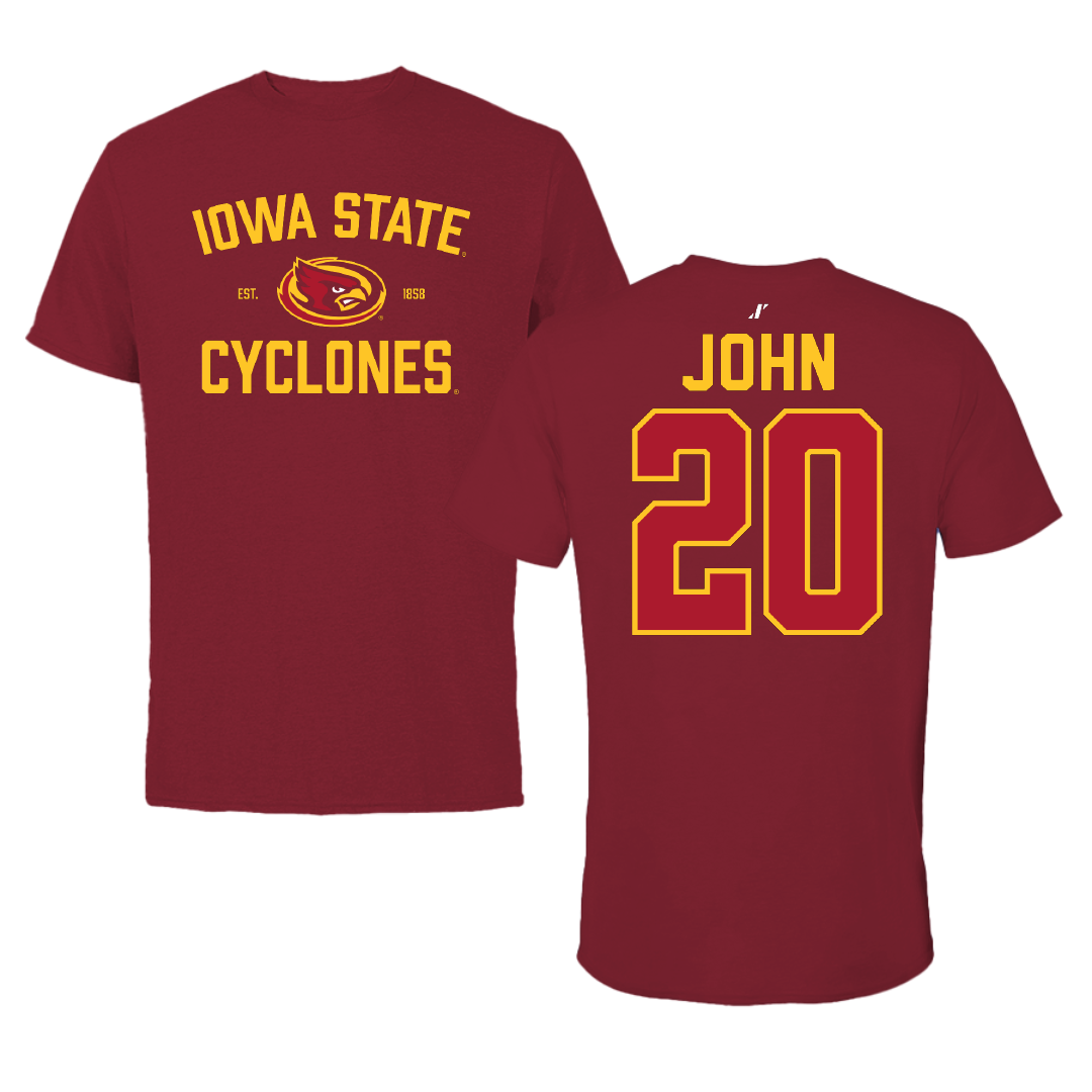 Iowa State University Soccer Cardinal General Tee - #20 Regan John