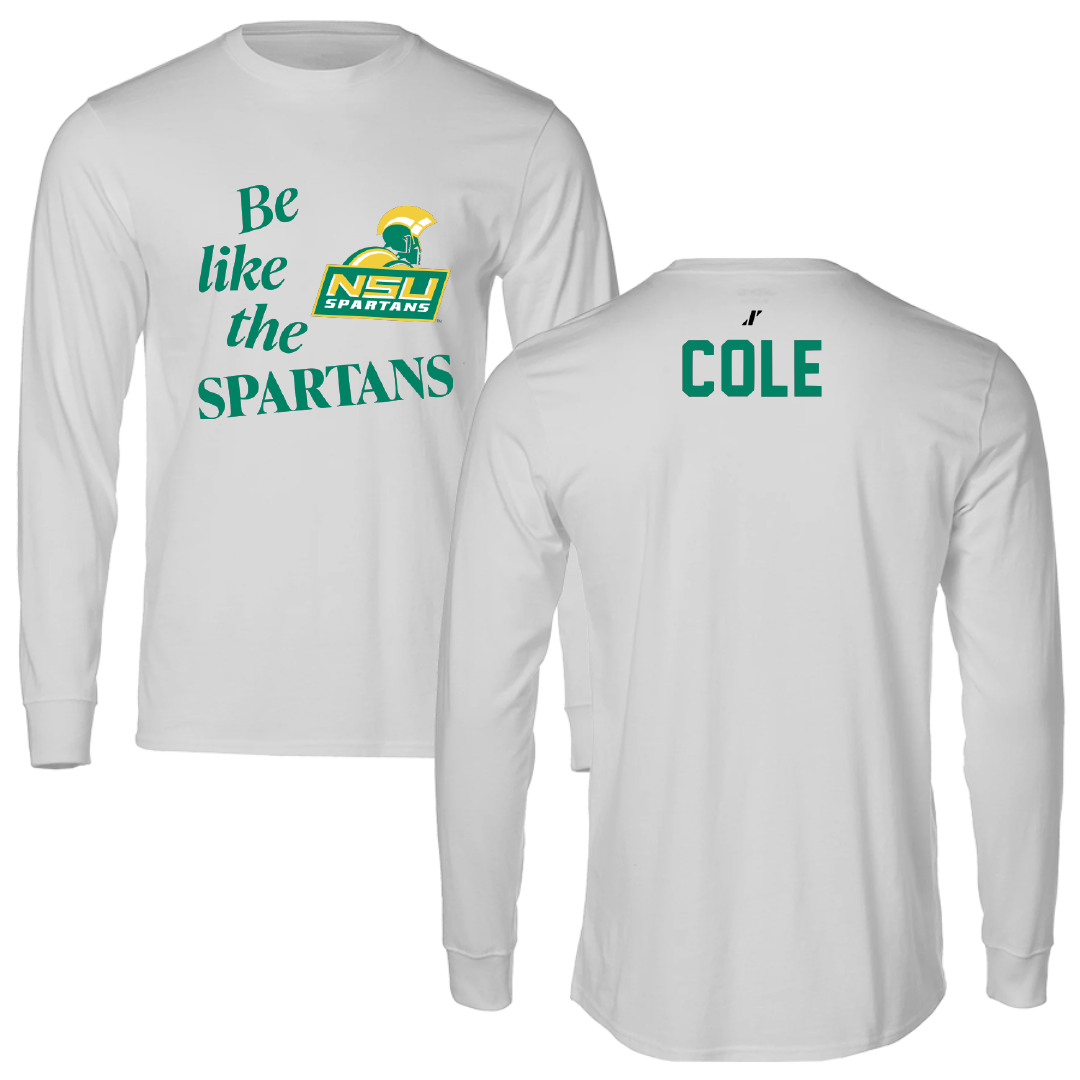 Norfolk State University TF and XC Light Gray Be Like Us Long Sleeve - Kai Cole