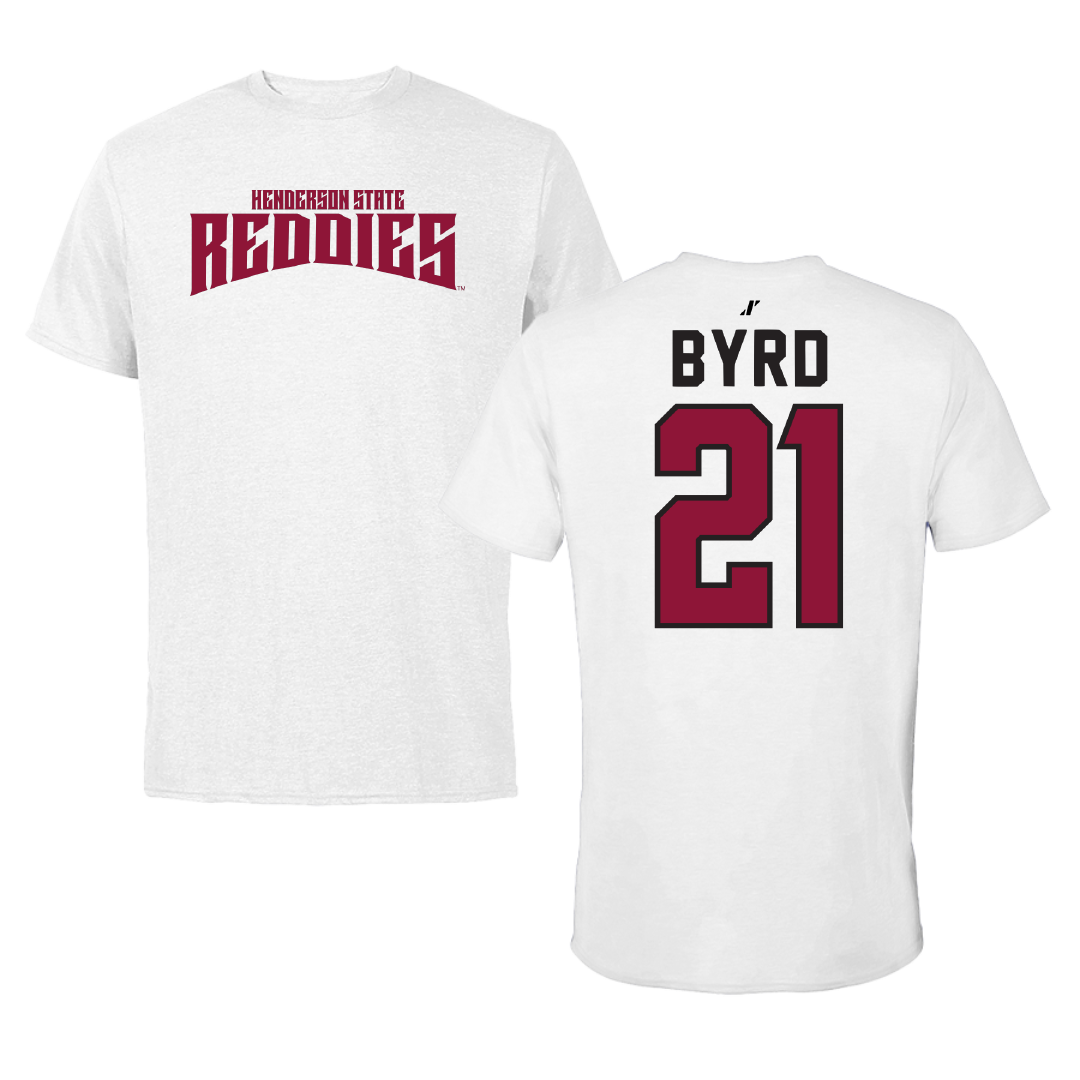 Henderson State University Baseball White Classic Tee - #21 Payton Byrd