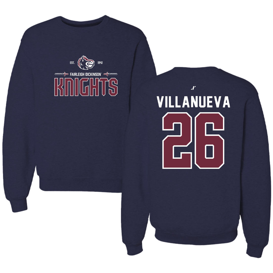 Fairleigh Dickinson University-Metropolitan Campus Soccer Navy General Crewneck - #26 Emily Villanueva