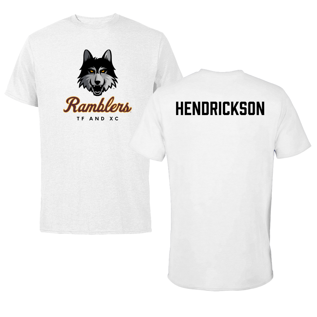 Loyola University-Chicago TF and XC White Ramblers Performance Tee - Fran Hendrickson