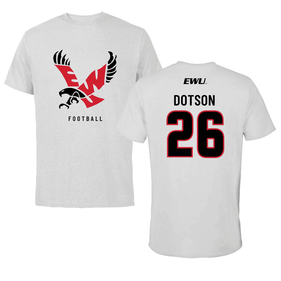 Eastern Washington University Football Light Gray Performance Tee - #26 Malik Dotson