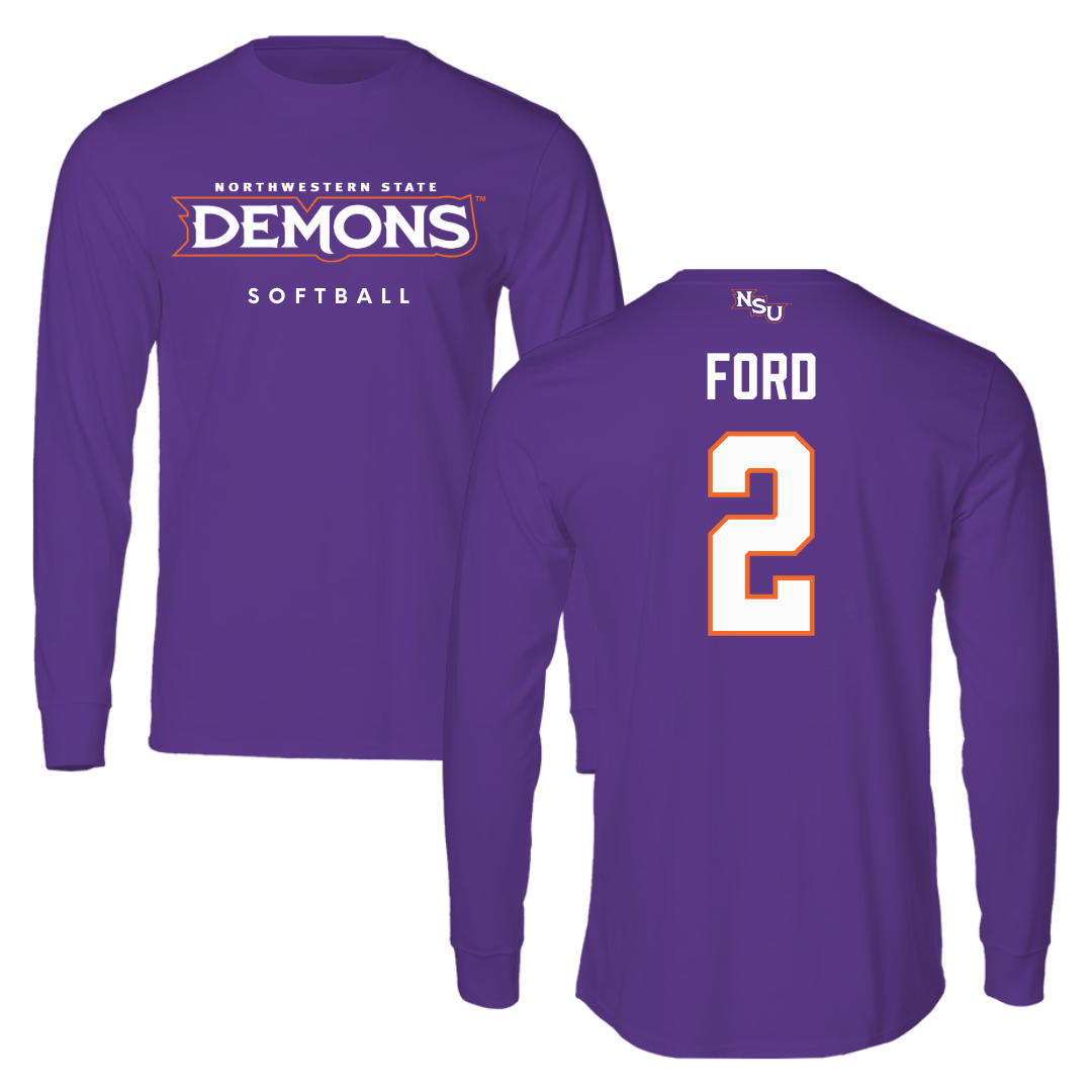 Northwestern State University Softball Purple Demons Long Sleeve - #2 Camryn Ford