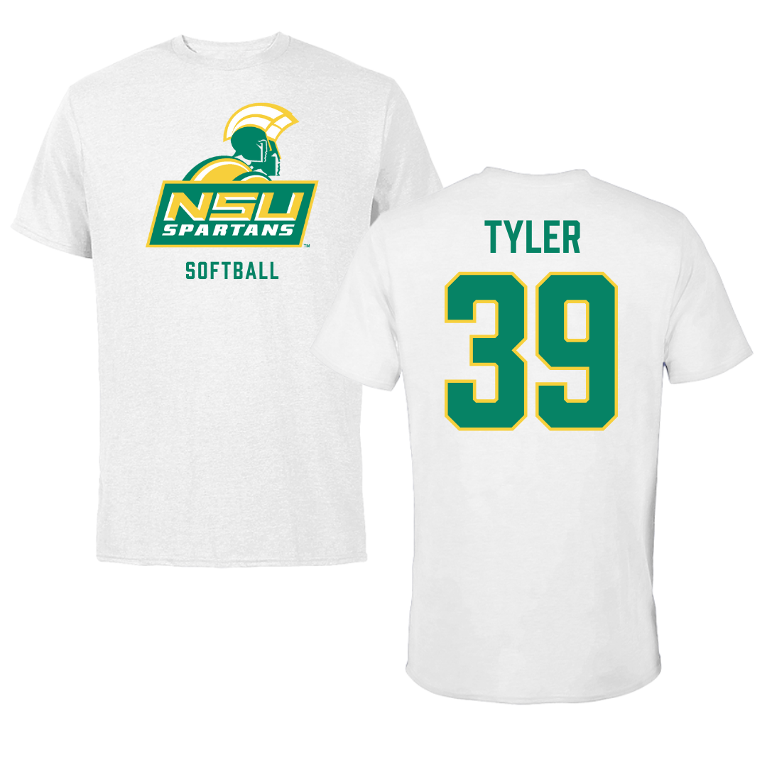 Norfolk State University Softball White Performance Tee - #39 Brierra Tyler