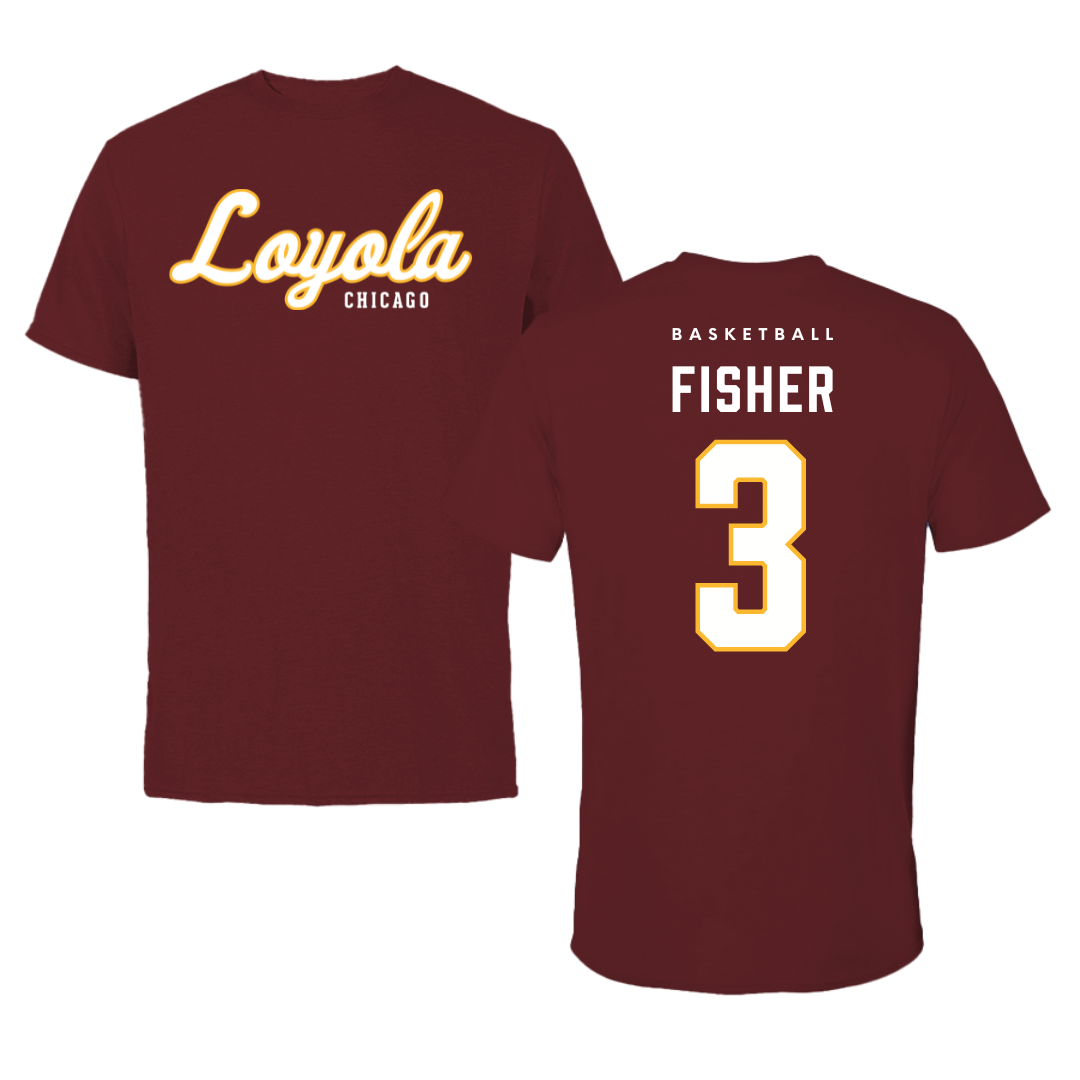 Loyola University-Chicago Basketball Maroon Loyola Performance Tee - #3 Alyssa Fisher