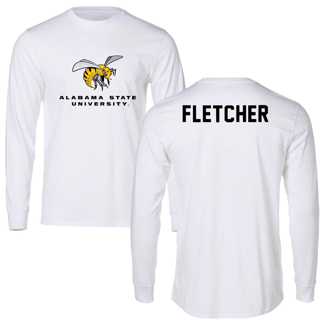 Alabama State University Golf White Block Long Sleeve - Carmen Fletcher