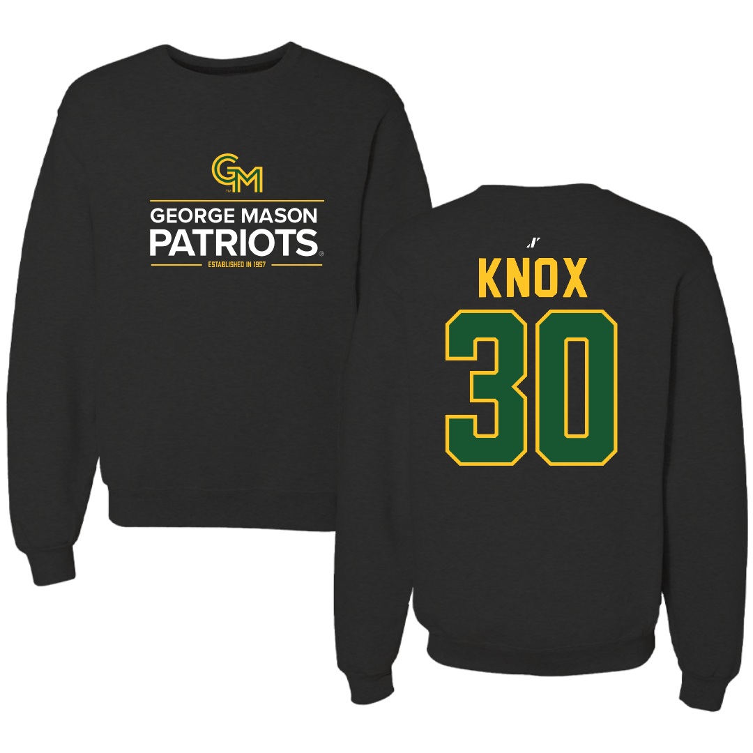 George Mason University Baseball Black General Crewneck - #30 Connor Knox