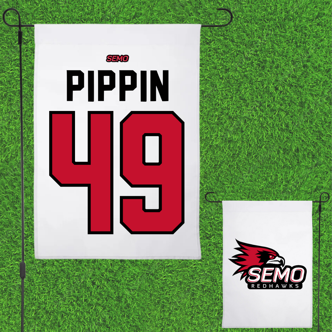 Southeast Missouri State University Football White Garden Flag - #49 DC Pippin