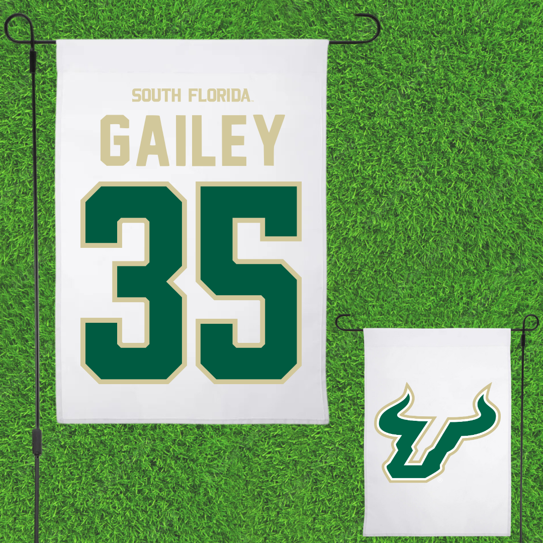 University of South Florida Baseball White Garden Flag - #35 Lawson Gailey