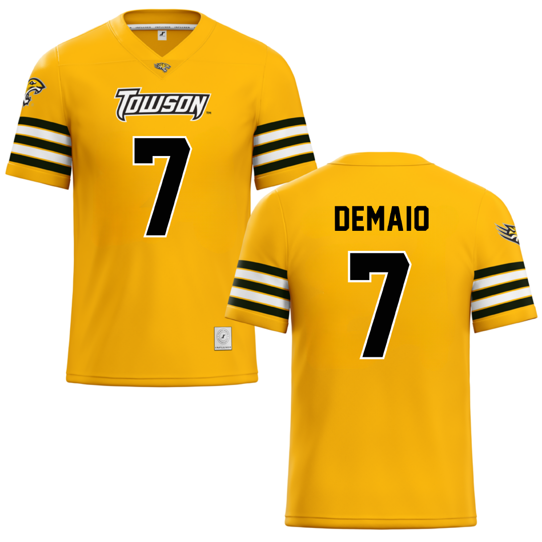 Towson University Gold Lacrosse Jersey - #7 Luca DeMaio