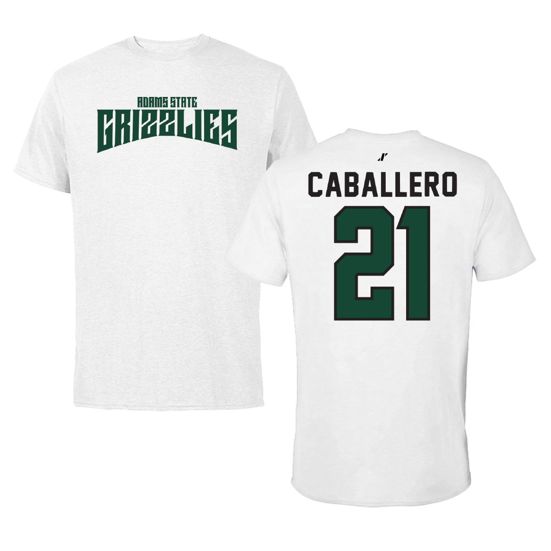 Adams State University Soccer White Classic Tee - #21 Karlee Caballero